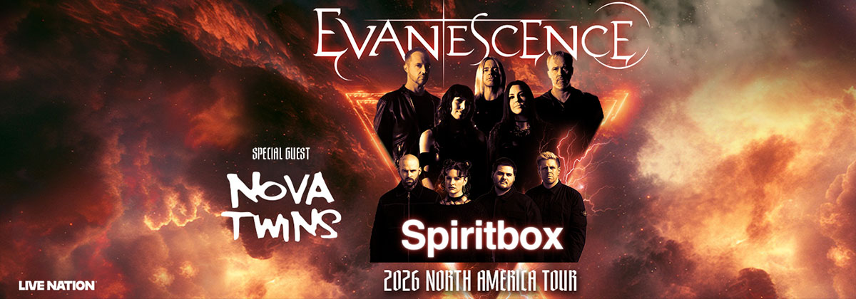 Evanescence 2026 World Tour with Spiritbox & Nova Twins
